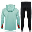 Mens Liverpool Hoodie Sweatshirt + Pants Training Suit Light Green 2024/25