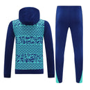 Mens Brazil Hoodie Sweatshirt + Pants Training Suit Navy Green-Patterns 2025