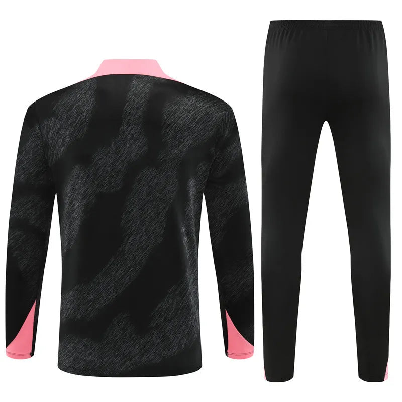 Mens PSG Training Suit Black - Pink 2024/25