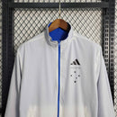Cruzeiro Reversible Windbreaker Jacket Blue and White