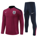 Mens England Training Suit Burgundy 2024