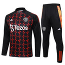 Mens Manchester United Training Suit Black - Red 2024/25