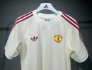 Mens Manchester United Jersey 3 Stripes Pure Cotton White Shirt 2024/25 - Match