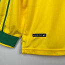 Brazil Retro Home 1998 Long Sleeve Jersey