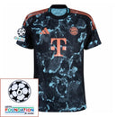 Bayer München 2024/25 II Away Fan Jersey - Patchs UCL UEFA  Foundation (Official Printing)