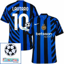 Inter Milan 2024/25 I Home Jersey - Patchs UCL UEFA  Foundation (Official Printing)