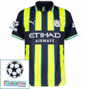 Manchester City 2024/25 II Away Jersey - Patchs UCL UEFA  Foundation (Official Printing)