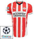 PSV Eindhoven 2024/25 I Home Fan Jersey - Patchs UCL UEFA  Foundation (Official Printing)