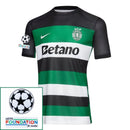 Sporting CP 2024/25 I Home Fan Jersey - Patchs UCL UEFA  Foundation (Official Printing)