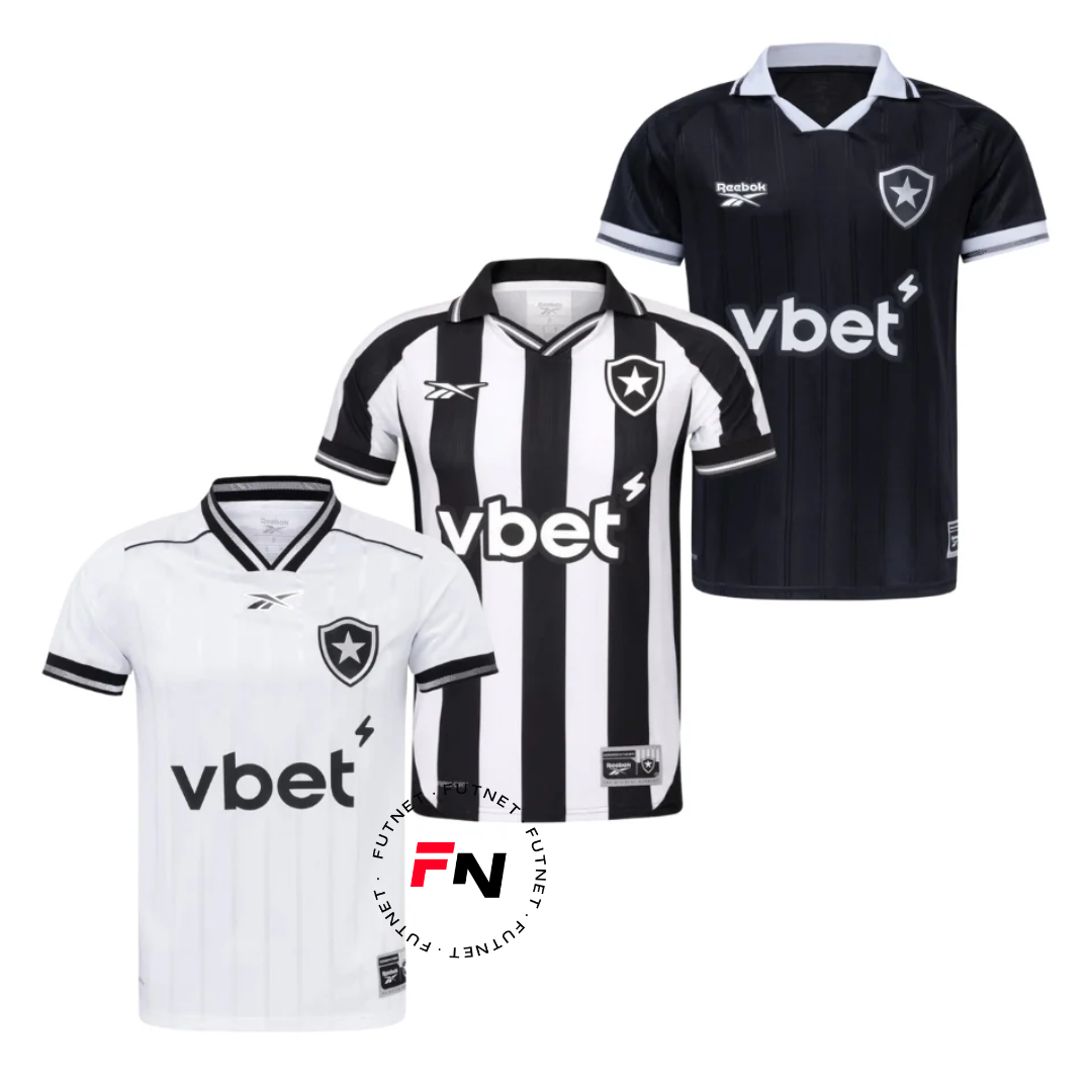 Combo Botafogo Sponsor Home + Away + Third 2025/26 Fan Jersey