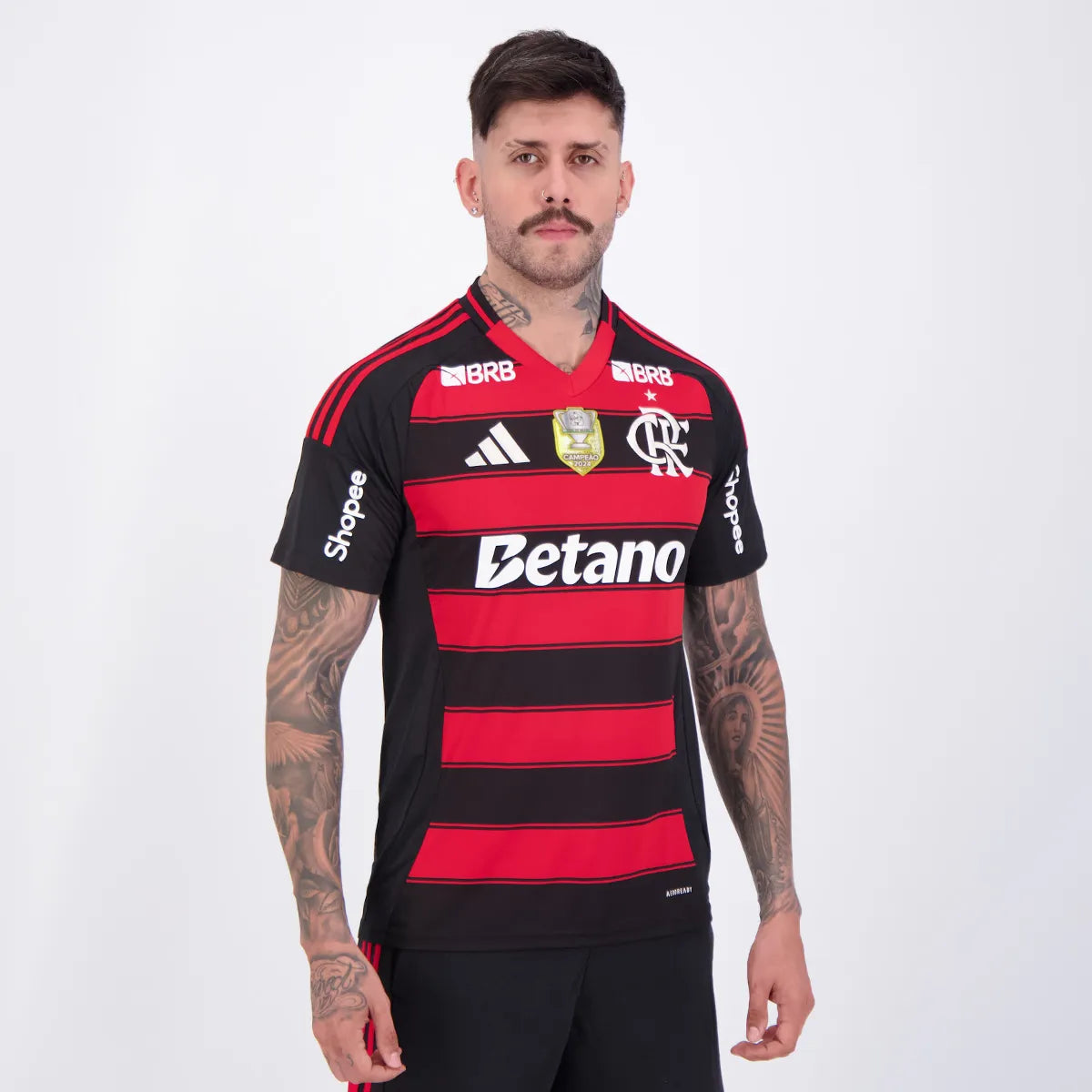 Flamengo Home 2025 Brazilian Cup Champion 2024 Jersey - Full Sponsors