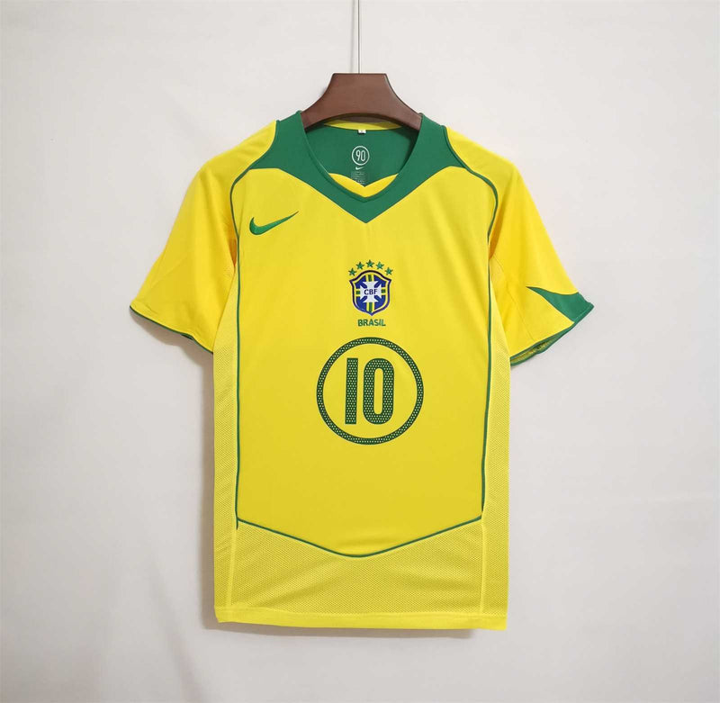Brazil Retro Home 2004 Jersey