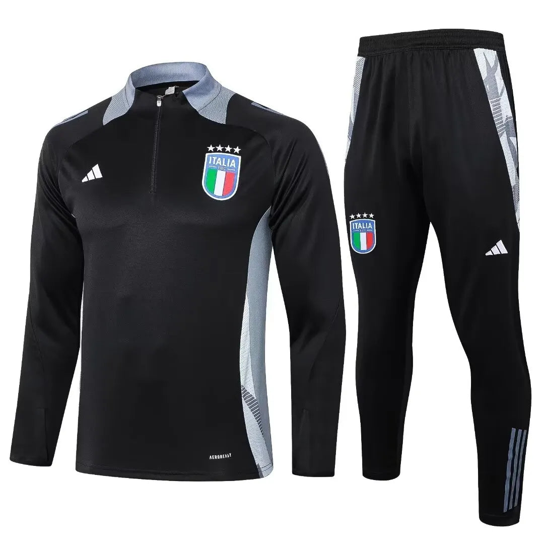 Mens Italy Training Suit Black 2024