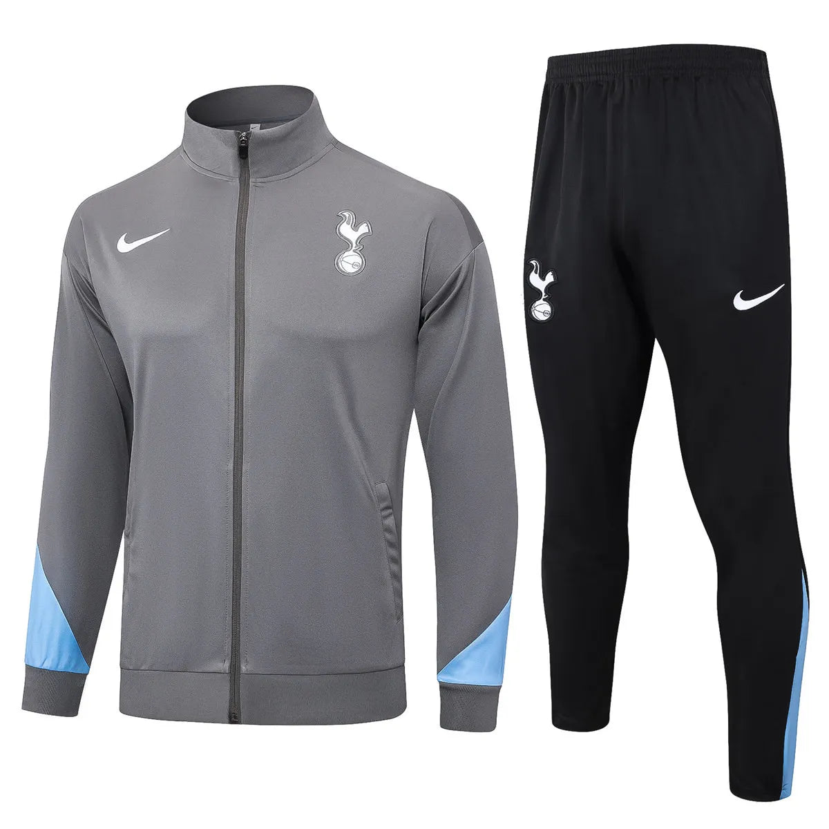 Mens Tottenham Hotspur Jacket + Pants Training Suit Grey 2024/25
