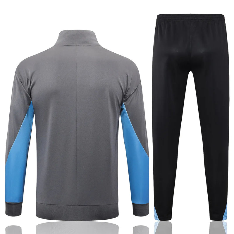 Mens Tottenham Hotspur Jacket + Pants Training Suit Grey 2024/25