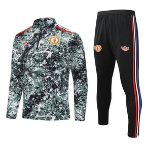 Mens Manchester United Training Suit Green-Black 2024/25