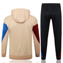 Mens Barcelona Hoodie Jacket + Pants Training Suit Gold 2024/25