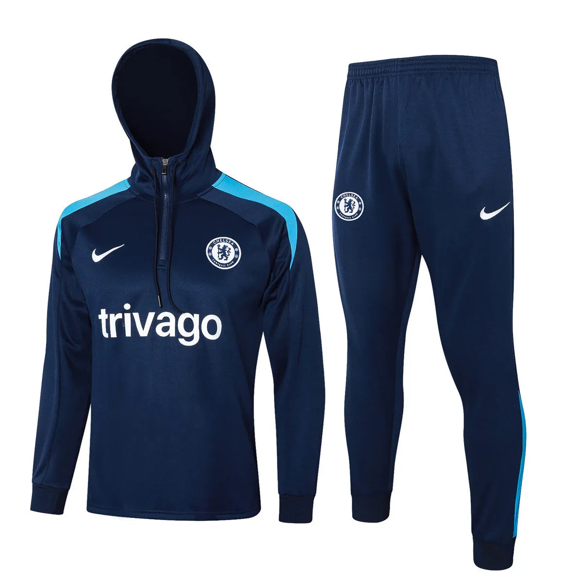Mens Chelsea Hoodie Sweatshirt + Pants Training Suit Royal 2024/25