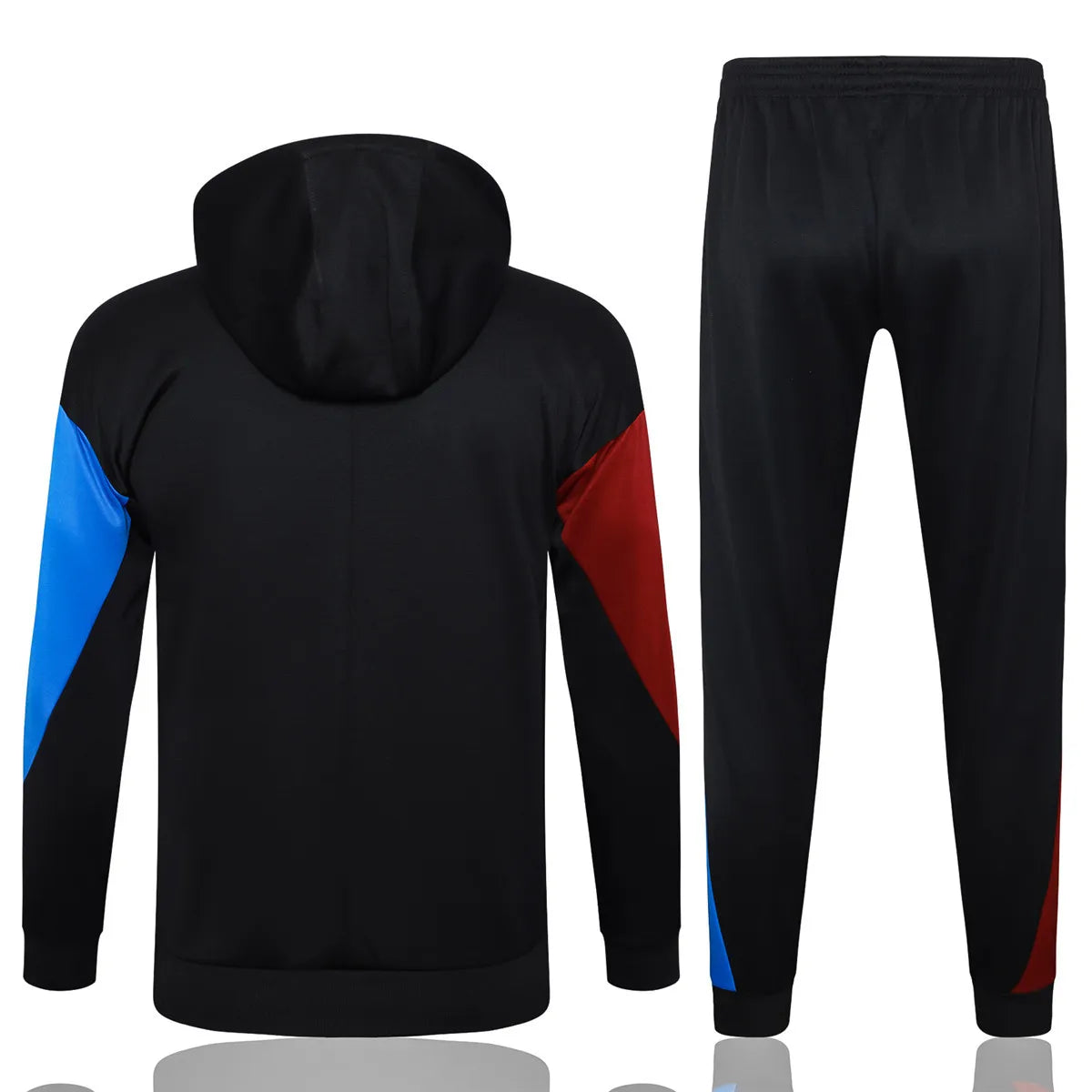 Mens Barcelona Hoodie Jacket + Pants Training Suit Black 2024/25