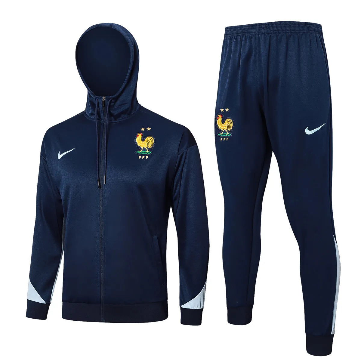 Mens France Hoodie Jacket + Pants Training Suit Royal 2024