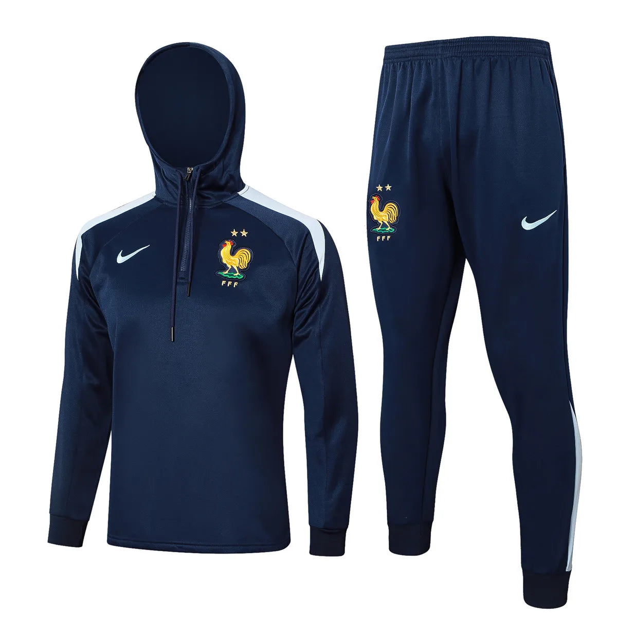 Mens France Hoodie Sweatshirt + Pants Training Suit Royal 2024