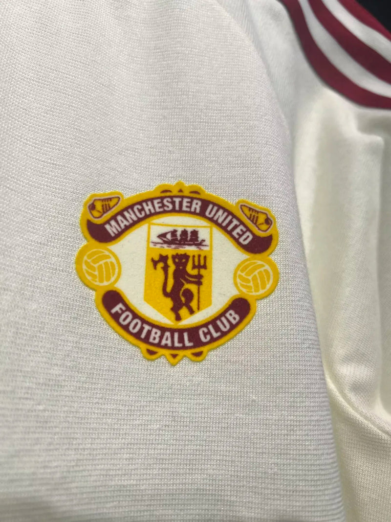 Mens Manchester United Jersey 3 Stripes Pure Cotton White Shirt 2024/25 - Match
