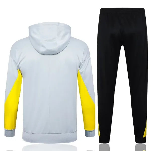 Mens Liverpool Hoodie Jacket + Pants Training Suit Light Grey 2024/25