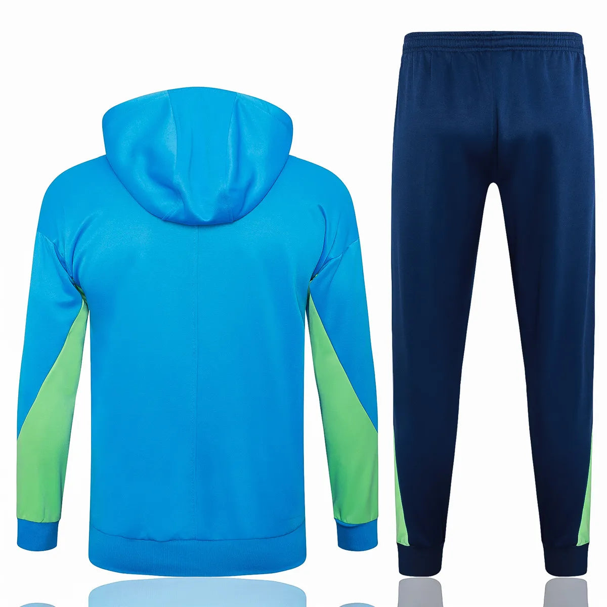 Mens Brazil Hoodie Jacket + Pants Training Suit Blue 2024
