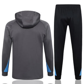 Mens Tottenham Hotspur Hoodie Sweatshirt + Pants Training Suit Dark Grey 2024/25
