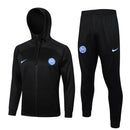 Mens Inter Milan Hoodie Jacket + Pants Training Suit Black 2024/25