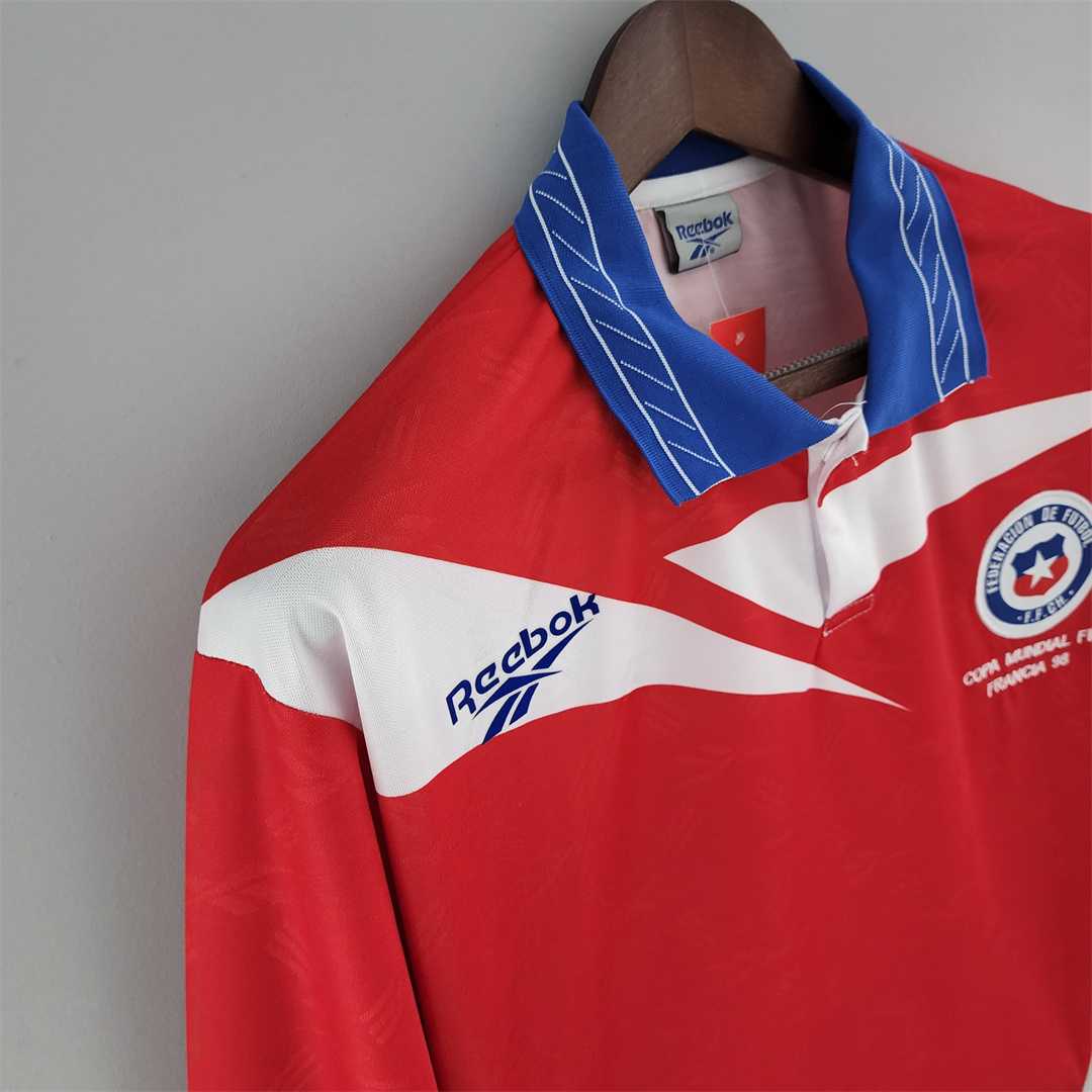 Chile Retro 1998 Home Long Sleeve Jersey