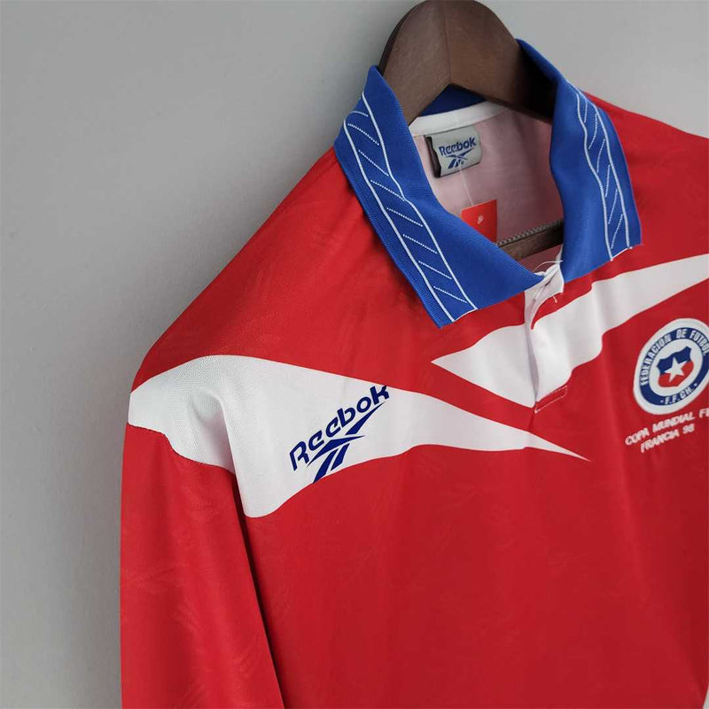 Chile Retro 1998 Home Long Sleeve Jersey