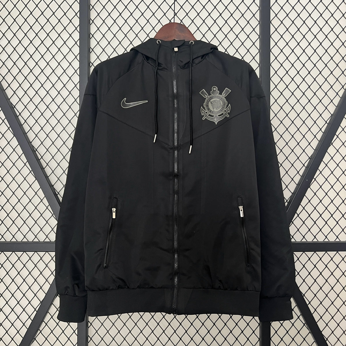 Corinthians All Weather Windrunner Jacket Black 2024/25