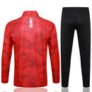 Mens Napoli Jacket + Pants Training Suit Red 2024/25