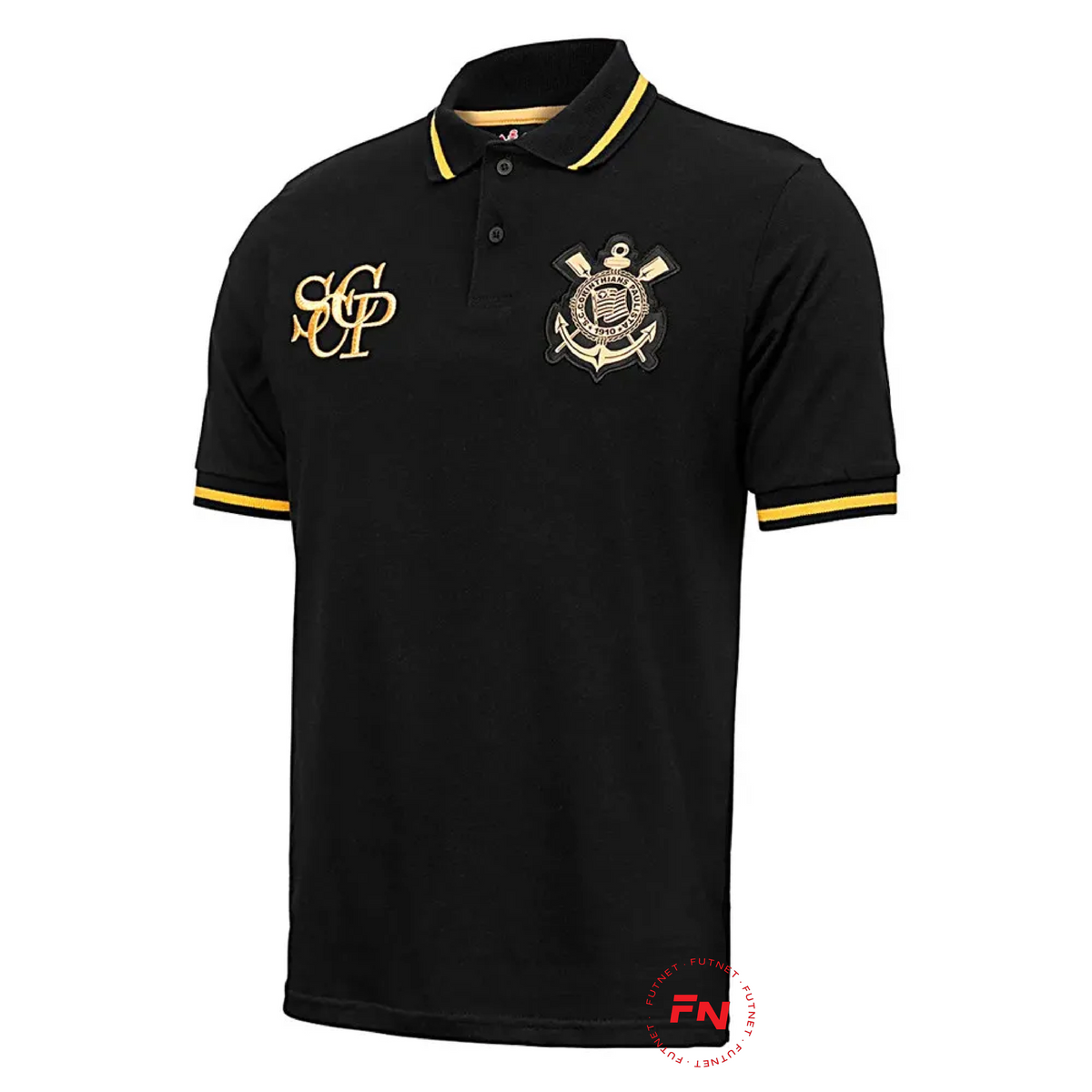 Corinthians Polo Shirt Black 2025/26