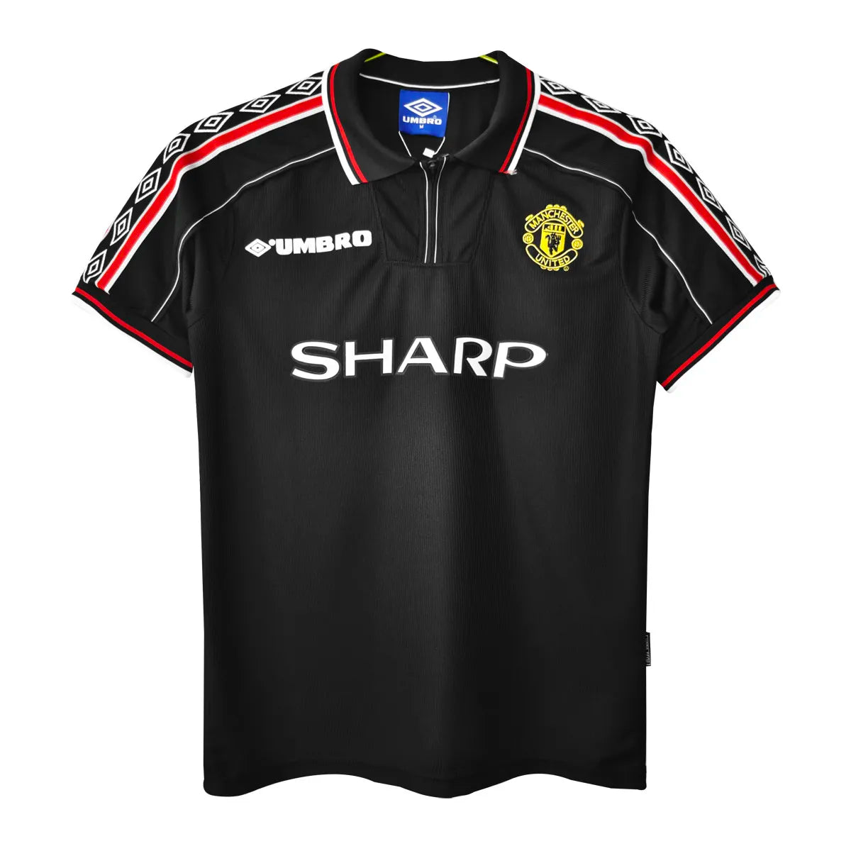 Mens Manchester United Retro Black Jersey 1998/99