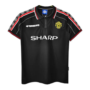 Mens Manchester United Retro Black Jersey 1998/99