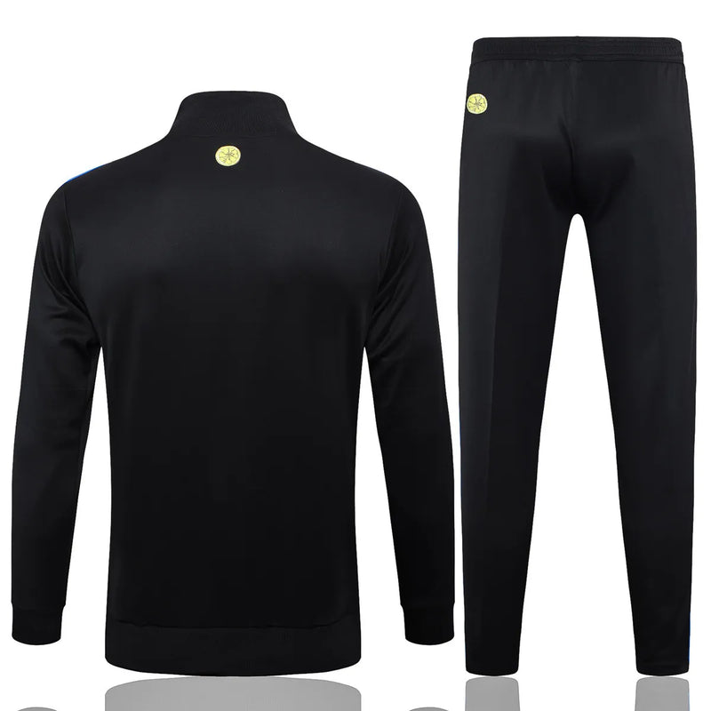 Mens Manchester United Jacket + Pants Training Suit Black 2024/25