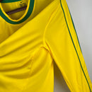Brazil Retro Home 1998 Long Sleeve Jersey