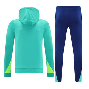 Mens Brazil Hoodie Sweatshirt + Pants Training Suit Green 2025