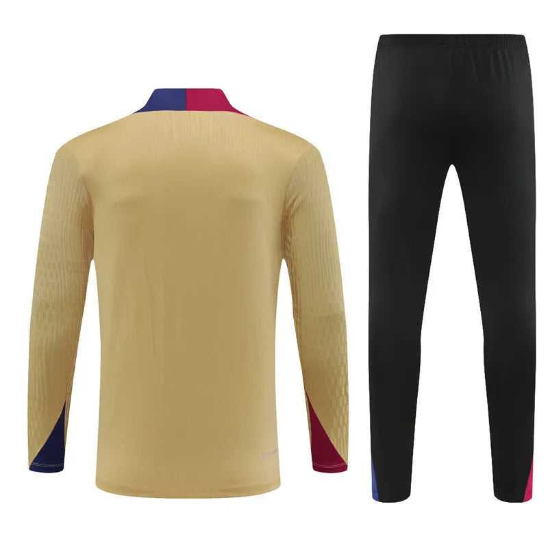 Mens Barcelona Training Suit Gold 2024/25