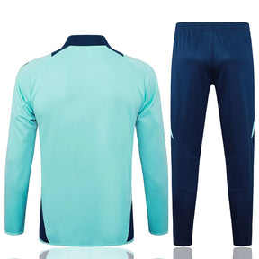 Mens Manchester United Jacket + Pants Training Suit Light Green 2024/25
