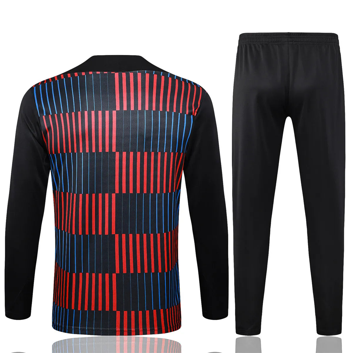 Mens Barcelona Training Suit Black Vertical Stripes 2024/25