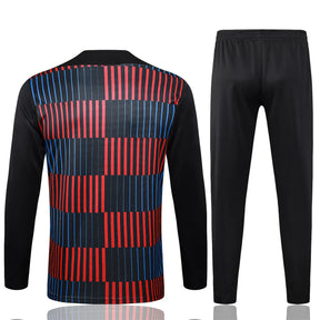 Mens Barcelona Training Suit Black Vertical Stripes 2024/25