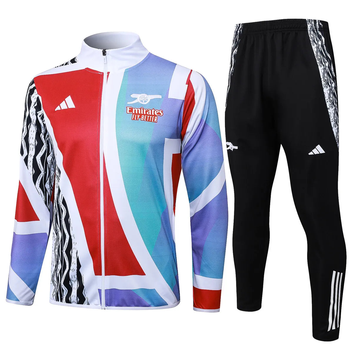 Mens Arsenal Jacket + Pants Training Suit Tri-Color 2024/25