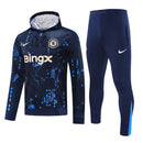 Mens Chelsea Hoodie Sweatshirt + Pants Training Suit Royal Patterns 2024/25