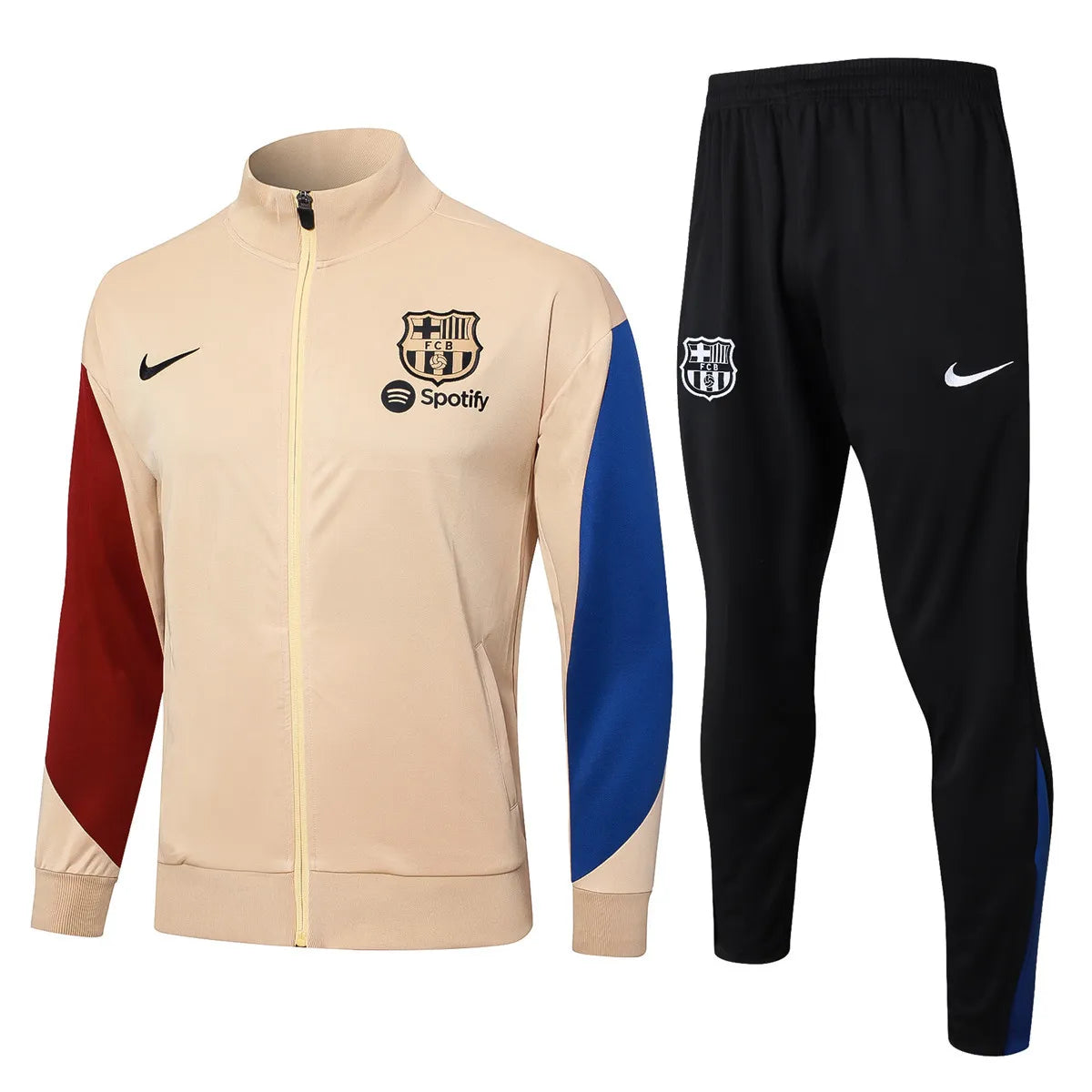 Mens Barcelona Jacket + Pants Training Suit Gold 2024/25