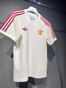 Mens Manchester United Jersey 3 Stripes Pure Cotton White Shirt 2024/25 - Match
