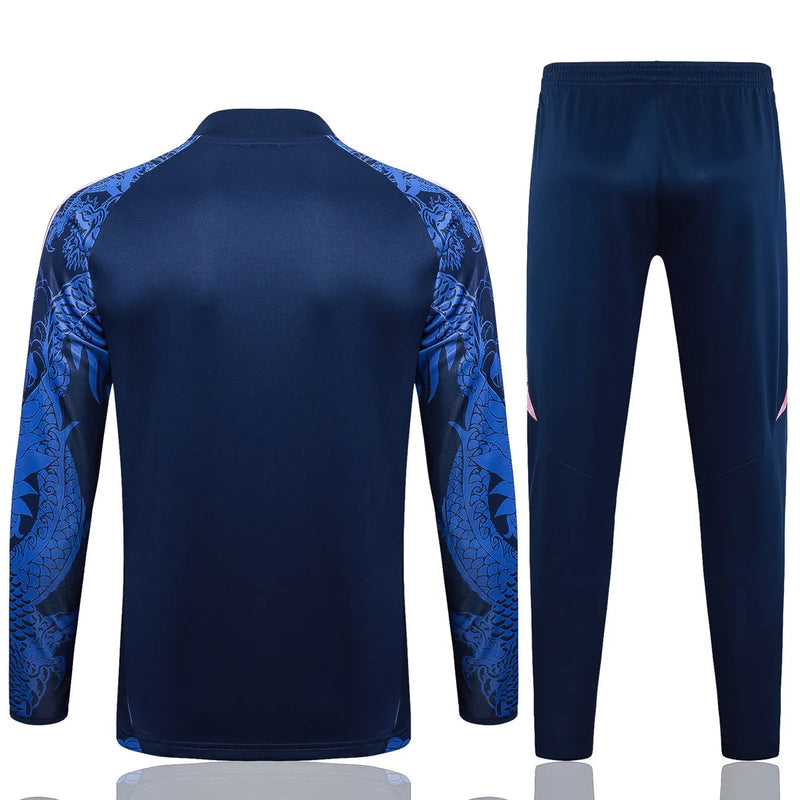 Mens Real Madrid Training Suit Blue Dragon 2024/25
