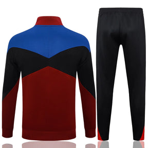 Mens Barcelona Jacket + Pants Training Suit Burgundy 2024/25